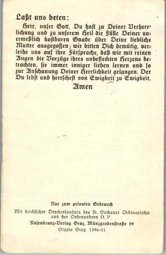 13931 - Heiligenbild - Zufluchtslitanai zum unbefleckten Herzen Jesu