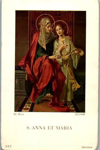 13934 - Heiligenbild - S. Anna et Maria , G. Kau