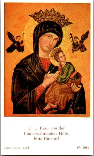 13935 - Heiligenbild - U. L. Frau von der immerwährenden Hilfe , Bitte für uns