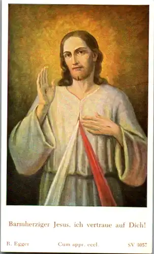 13938 - Heiligenbild - Barmherziger Jesu , ich vertraue auf dich , R. Egger