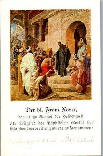 13943 - Heiligenbild - Der heilige Franz Xaver