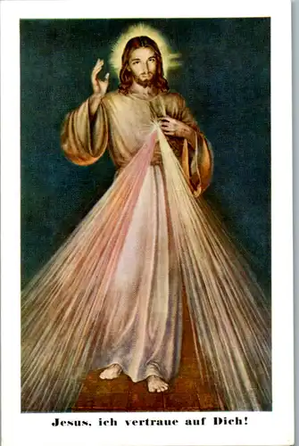 13944 - Heiligenbild - Jesus , ich vertraue auf dich , Worte Christi zu Sr. Faustine