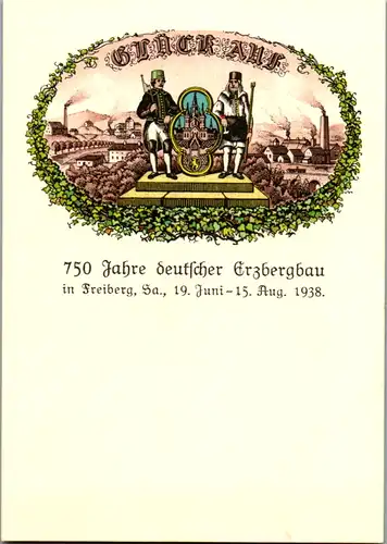 13952 - Bergbau - 750 Jahre deutscher Erzbergbau in Freiberg , 1938 , Glück auf