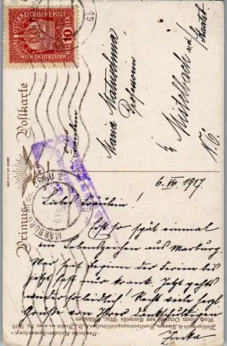 13970 - Künstlerkarte - Studienkopf , signiert Corneille Max - gelaufen 1917