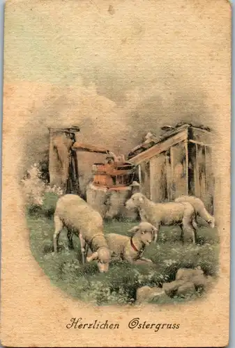 14015 -  - Herzlichen Ostergruss - gelaufen 1920