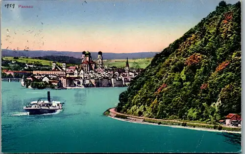 14056 - Deutschland - Passau , Panorama - gelaufen 1919