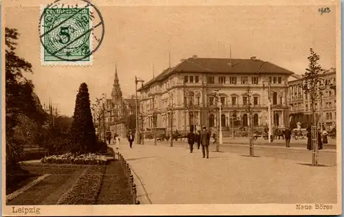 14057 - Deutschland - Leipzig , Neue Börse , Stock Exchange - gelaufen 1923