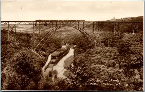 14061 - Deutschland - Bergisch Land , Kaiser Wilhelm Brücke bei Müngsten - gelaufen 1928