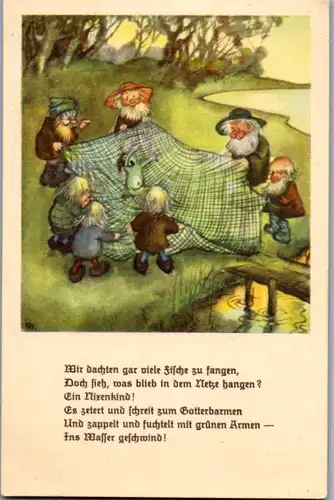 14067 - Märchenkarte - Nixenkind - nicht gelaufen