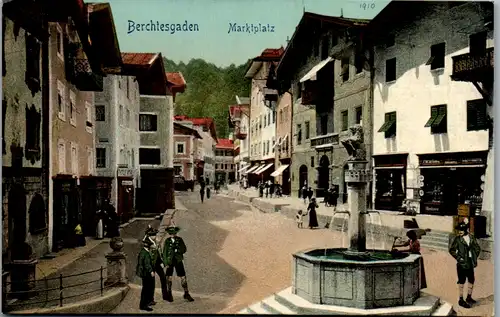 14069 - Deutschland - Berchtesgaden , Marktplatz - nicht gelaufen 1910