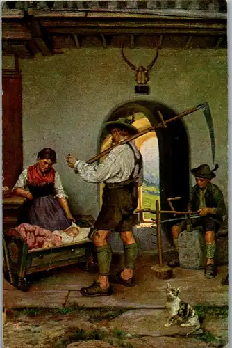 14075 - Künstlerarte - Stammhalter , Emil Rau - gelaufen