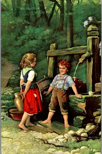 14126 - Künstlerarte - Hans und Grete , Johann Georg Meyer , Meyer von Bremen - gelaufen 1922