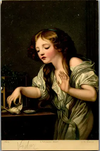 14140 - Künstlerarte - L' Oiseau mort , Jean Baptiste Greuze - nicht gelaufen