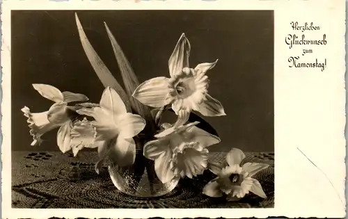 14155 -  - Herzlichen Grückwunsch zum Namenstag - gelaufen 1954