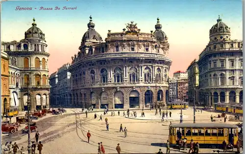14195 - Italien - Genova , Genua , Piazza de Ferrari - nicht gelaufen