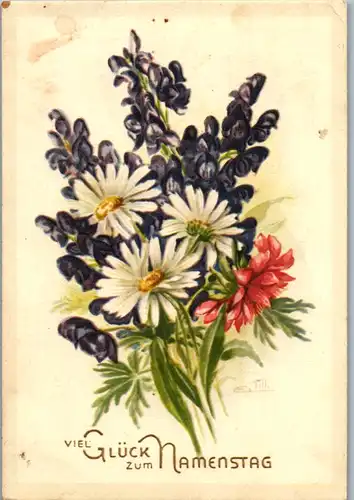 14201 -  - Viel Glück zum Namenstag  - gelaufen 1948