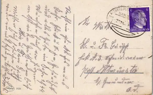 14228 -  - Blumen , Bahnpost Stempel Zug 2324 , Attnang Puchheim - Selztal - gelaufen