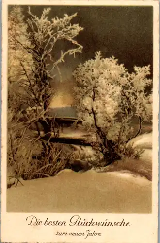 14234 -  - Die besten Glückwünsche zum neuen Jahre - gelaufen