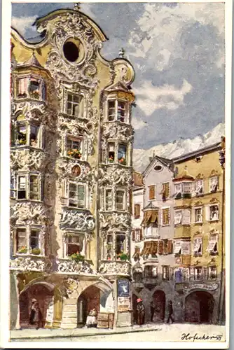 14262 - Künstlerkarte - Innsbruck , Hölblinghaus , signiert Eduard Ferdinand Hofecker - nicht gelaufen
