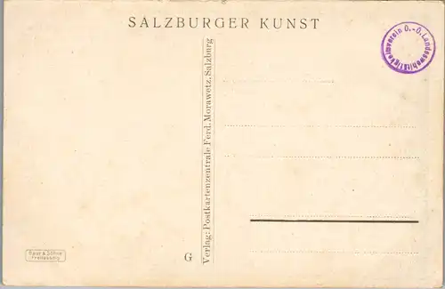 14272 - Künstlerkarte - Der sagenreiche Untersberg bei Salzburg , signiert - nicht gelaufen