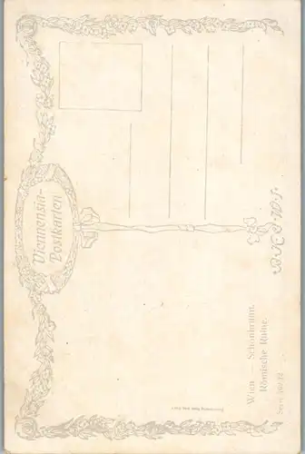 14291 - Künstlerkarte - Wien , Schönbrunn , Römische Ruine , signiert - nicht gelaufen