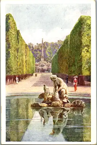 14298 - Künstlerkarte - Wien , Schönbrunn , signiert Rud. Schmidt - nicht gelaufen