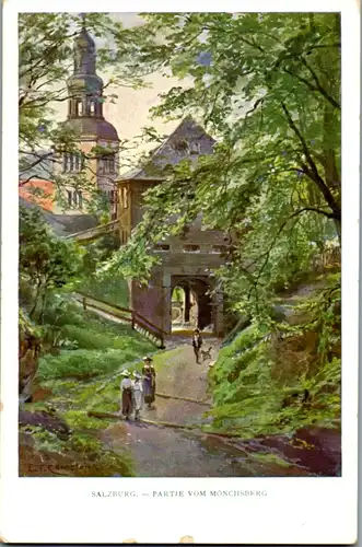 14299 - Künstlerkarte - Salzburg , Partie vom Mönchsberg , signiert E. T. Compton - nicht gelaufen