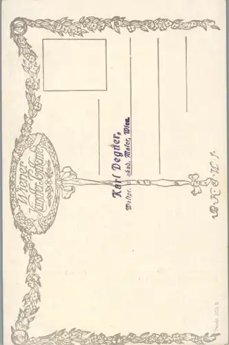 14310 - Künstlerkarte - Wien , Döbling , Bauernfelds Sterbehaus , signiert Marie Arnsburg - nicht gelaufen