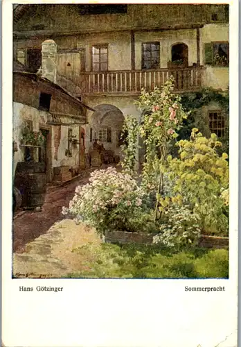 14317 - Künstlerkarte - Sommerpracht , signiert Hans Götzinger - gelaufen 1930