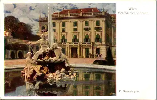 14320 - Künstlerkarte - Wien , Schloß Schönbrunn , R. Germela - nicht gelaufen