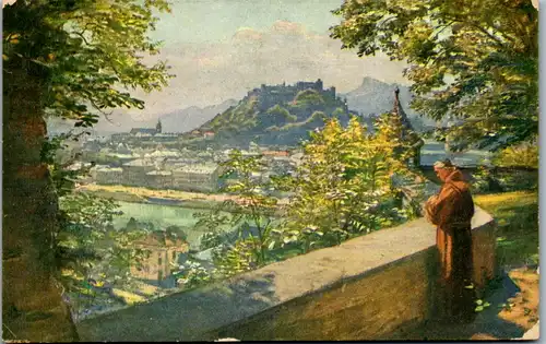 14321 - Künstlerkarte - Salzburg - gelaufen 1918