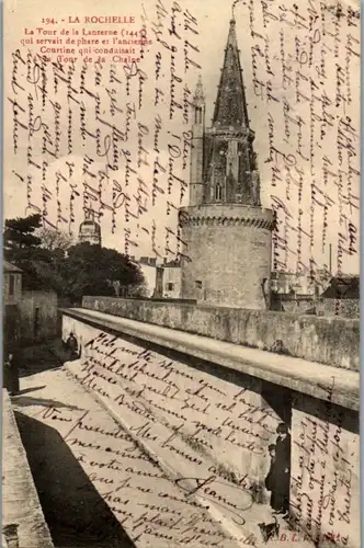 14371 - Frankreich - La Rochelle , La Tour de la Lanterne - gelaufen 1911