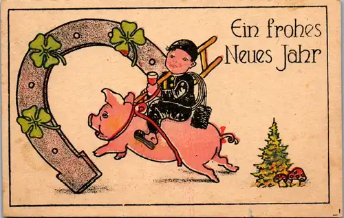 14383 -  - Ein frohes neues Jahr - gelaufen 1946