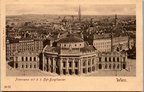 14395 - Wien - Panorama mit k. k. Hof Burgtheater - nicht gelaufen