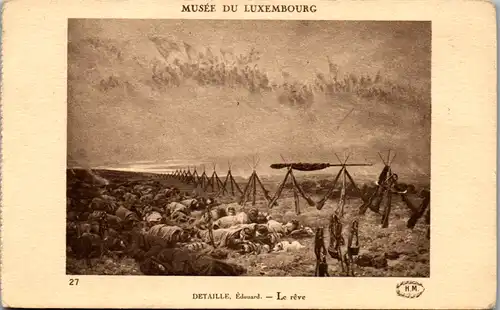 14396 - Künstlerkarte - Le reve , Jean Baptiste Édouard Detaille , Musee du Luxembourg - nicht gelaufen