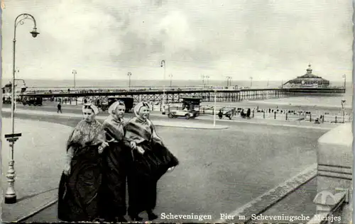 14398 - Niederlande - Scheveningen , Pier mit Scheveningsche Meisjes - nicht gelaufen 1940