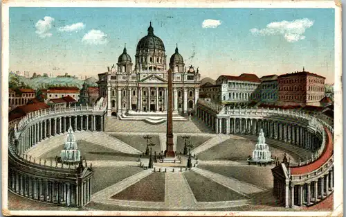 14405 - Italien - Rom , Piazza San Pietro - gelaufen 1913