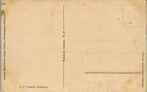14431 - Künstlerkarte - Göllspitze , E. T. Compton - nicht gelaufen