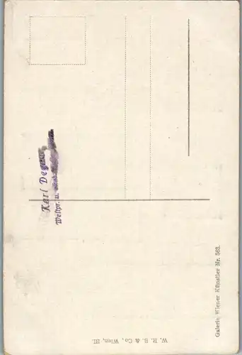 14442 - Künstlerkarte - Sehnsucht , signiert Josef Straka - nicht gelaufen
