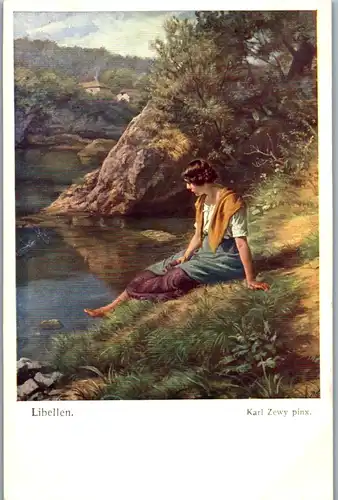 14495 - Künstlerkarte - Libellen , Karl Zewy - nicht gelaufen