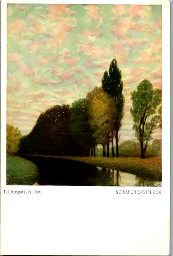 14529 - Künstlerkarte - Schäfchenwolken , signiert Eduard Kasparides  - nicht gelaufen