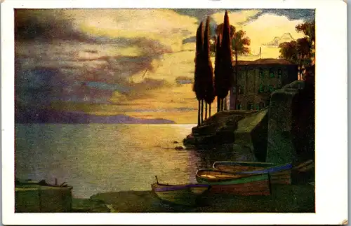 14530 - Künstlerkarte - Der Sonne Heimgang , Ardeur de soleil , Hermann Clemens Kosel - nicht gelaufen