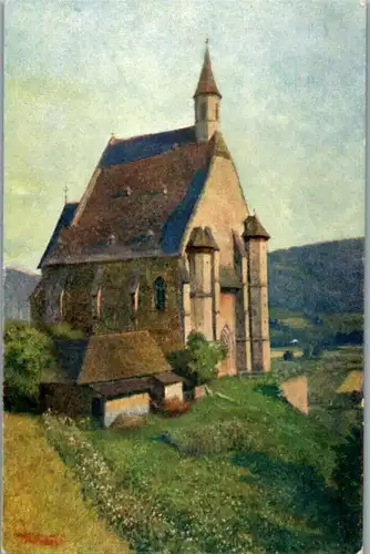 14557 - Künstlerkarte - Kirchberg am Wechsel , St. Wolfgang Kirche , Karl Schuster - nicht gelaufen