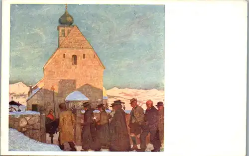 14566 - Künstlerkarte - Der letzte Gang , Otto Barth - nicht gelaufen