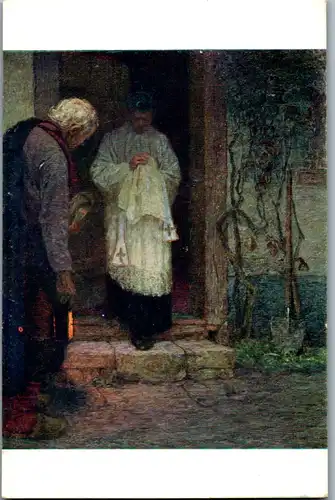 14607 - Künstlerkarte - Panem Bohem , Letzter Trost , signiert Prof. Josef Mandl - nicht gelaufen