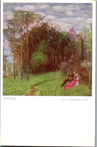 14652 - Künstlerkarte - Frühling , Paul Grabwinkler - nicht gelaufen