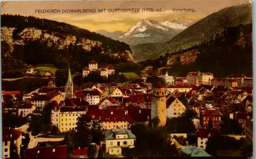 14666 - Vorarlberg - Feldkirch mit Gurtisspitze - gelaufen 1922