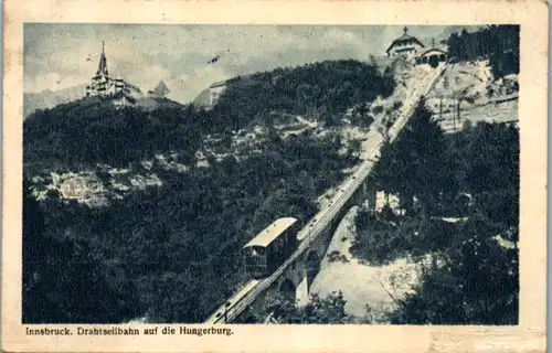 14670 - Tirol - Innsbruck , Drahtseilbahn auf die Hungerburg - gelaufen 1923