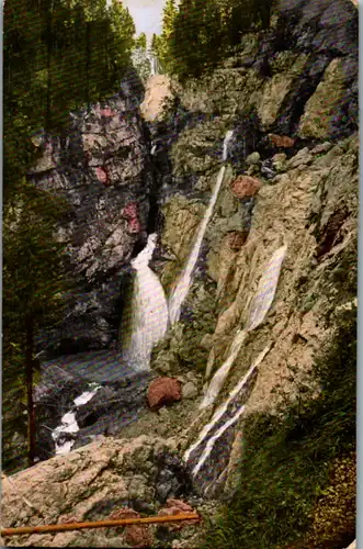 14686 - Oberösterreich - Hallstatt , Waldbachstrub - gelaufen 1912