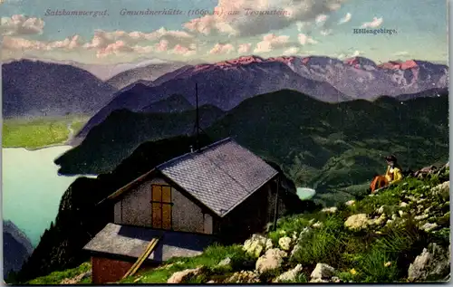 14687 - Oberösterreich - Gmundnerhütte am Traunstein , Salzkammergut - gelaufen 1913